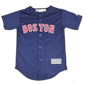 Majestic Coolbase Boston Red Sox Mookie Betts #50 Jersey Blue Size Youth Small